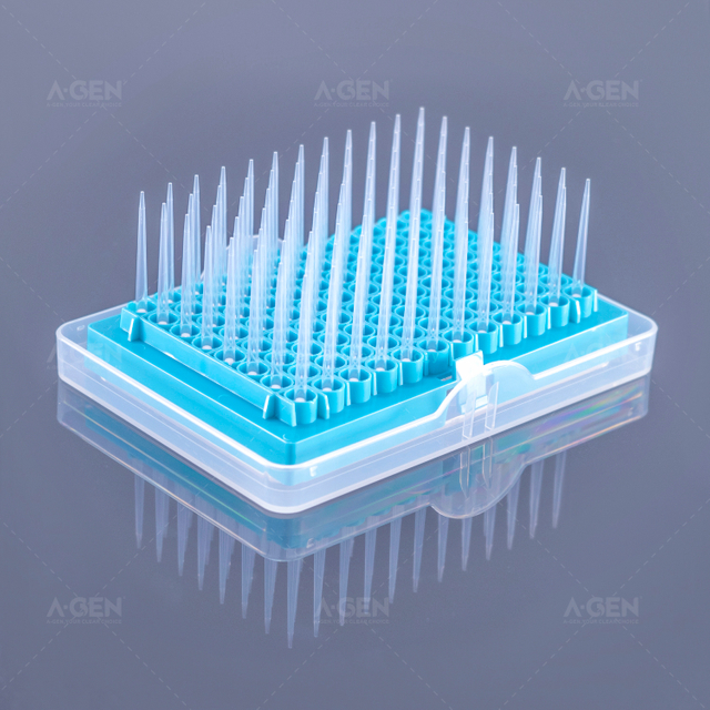 低吸附 H款 移液器吸頭 50μL 無菌透明 PP 移液器吸頭，置于盒中，用于帶濾芯的液體轉移