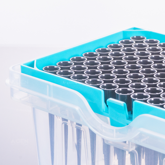 低吸附 H款 移液器吸頭 50μL 無菌透明 PP 移液器吸頭，置于盒中，無濾芯即可進行液體轉移