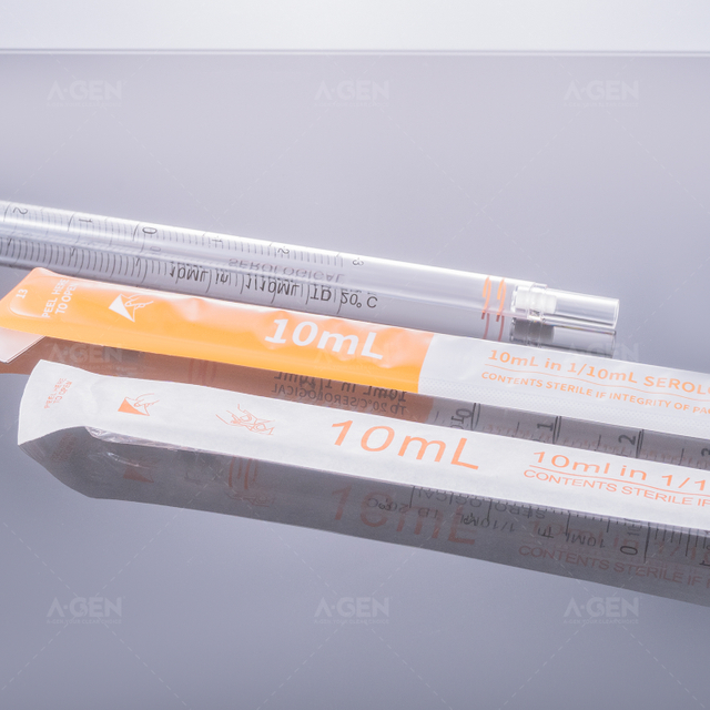 10ml （橘）一次性血清移液管、滅菌 (紙塑裝）